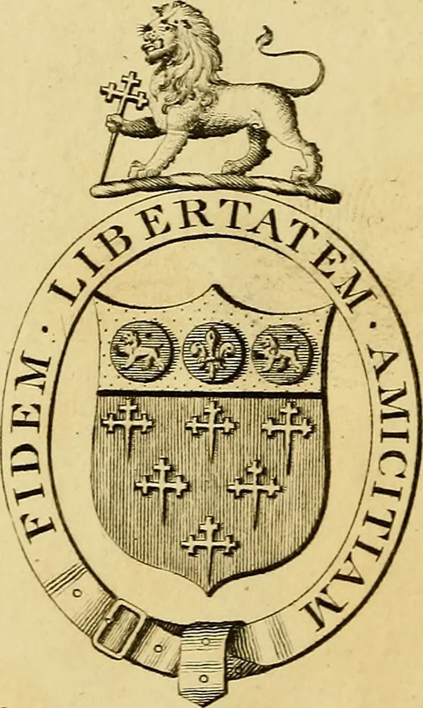 An illustration from In historiam Pomponii de origine juris : et omnium magistratuum et successione prudentium, exercitationes, 1691, leaf 1