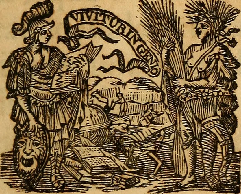An illustration from In historiam Pomponii de origine juris : et omnium magistratuum et successione prudentium, exercitationes, 1691, leaf 156