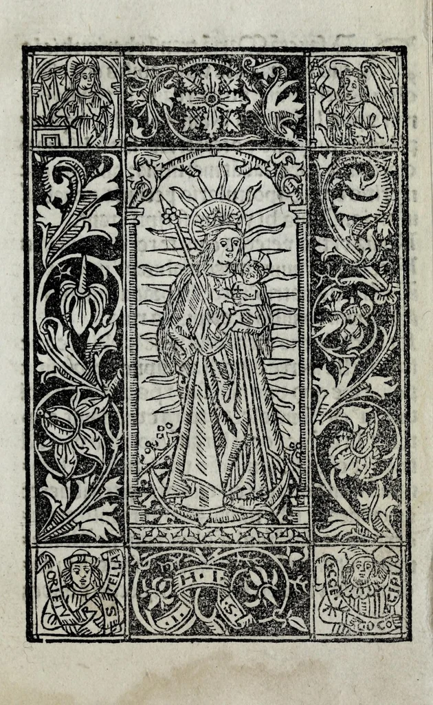 An illustration from In isto opusculo dicit' quomodo Romulus [&] Remus nati sunt [&] educati... De indulgentijs omnium ecclesiarum [&] reliquijs que Rome existunt. De staionibus in eisde₅ per circulum anni [&]c, leaf 69