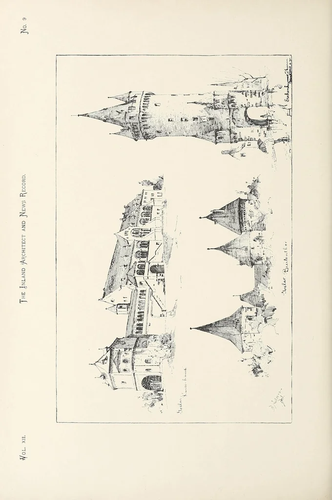 An illustration from The Inland architect and news record, 1887, leaf 386
