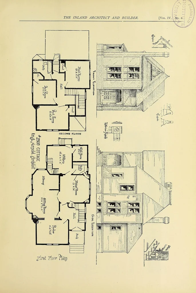 An illustration from The Inland architect and builder, 1883, leaf 439