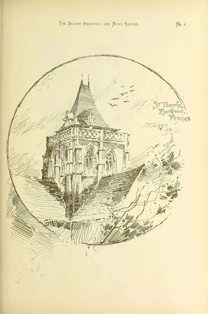 An illustration from The Inland architect and news record, 1887, leaf 181