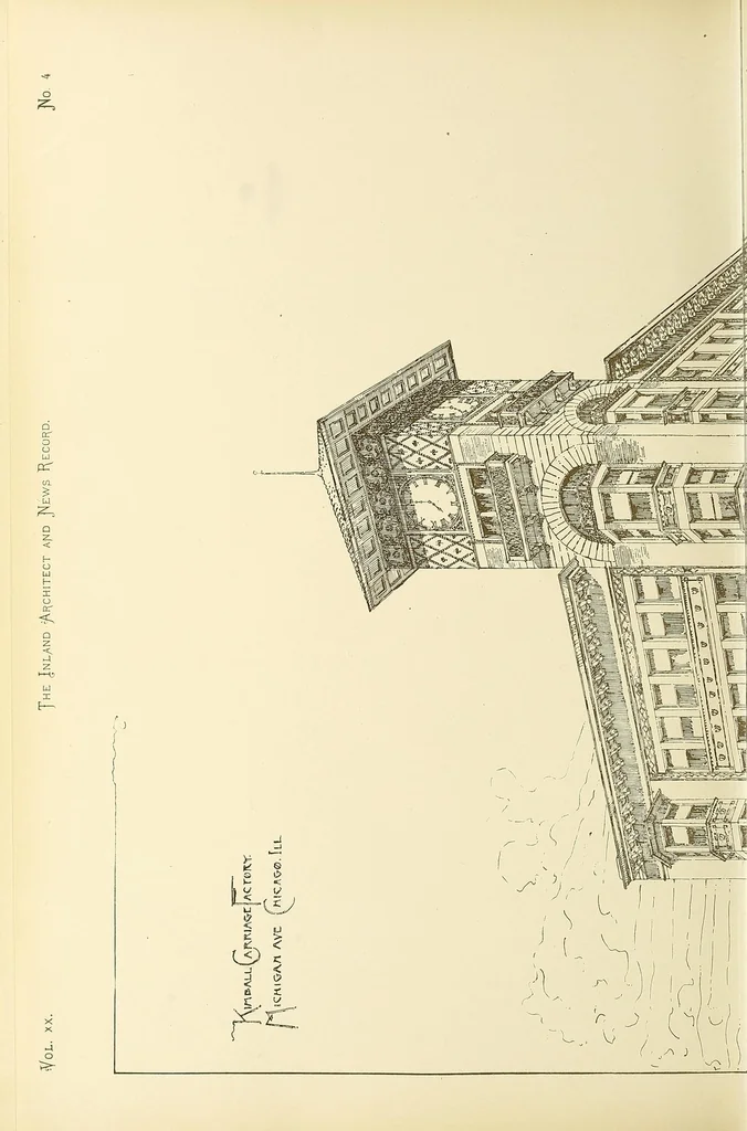 An illustration from The Inland architect and news record, 1887, leaf 192