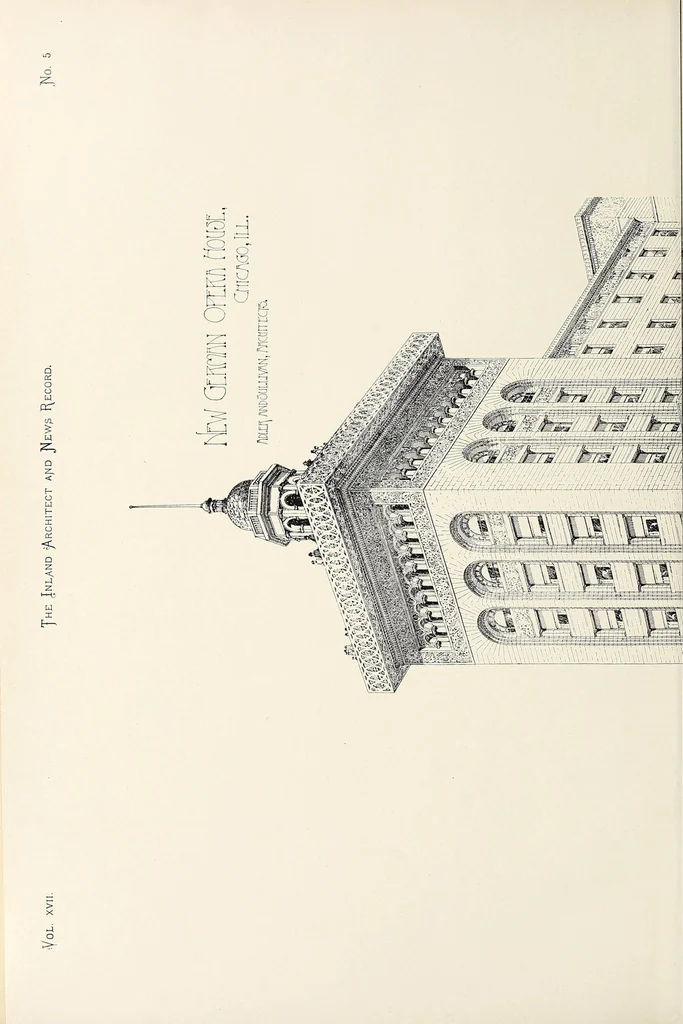 An illustration from The Inland architect and news record, 1887, leaf 158