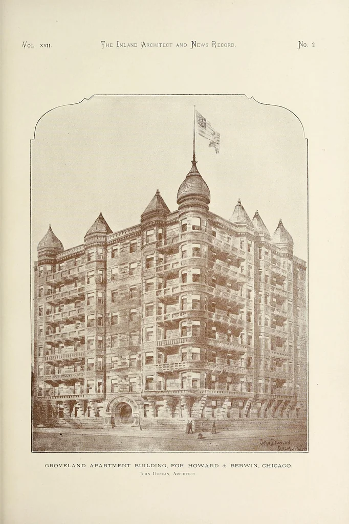 An illustration from The Inland architect and news record, 1887, leaf 69