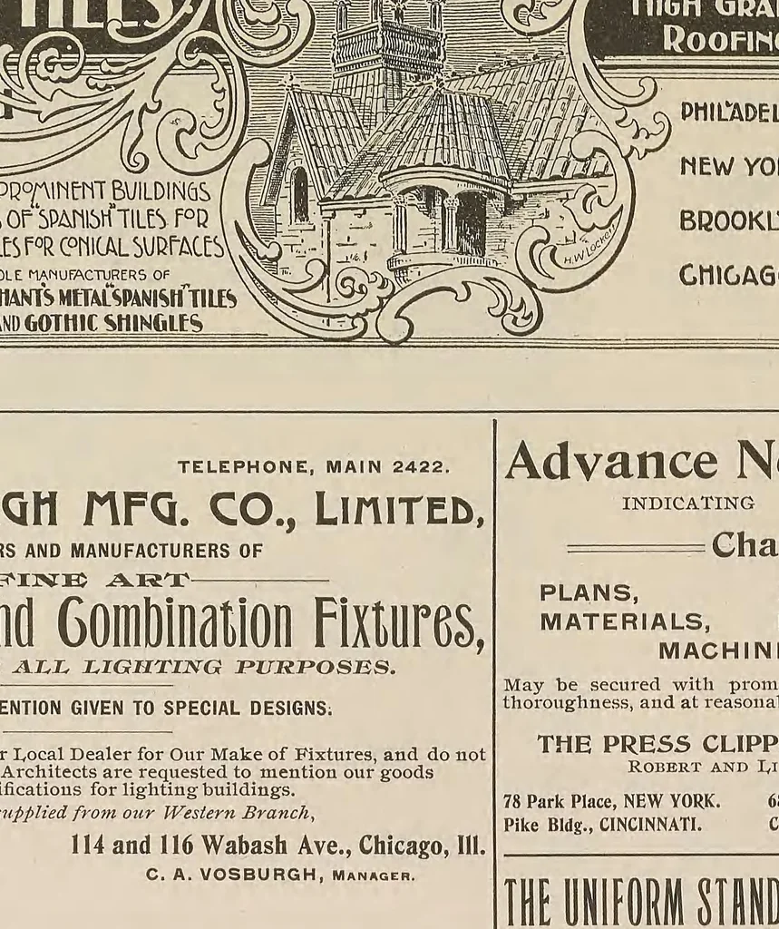 An illustration from The Inland architect and news record, 1887, leaf 5