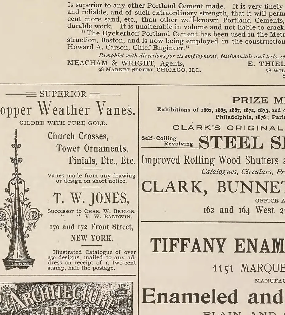 An illustration from The Inland architect and news record, 1887, leaf 9