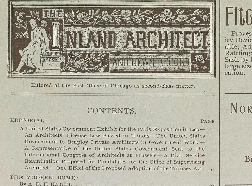 An illustration from The Inland architect and news record, 1887, leaf 2