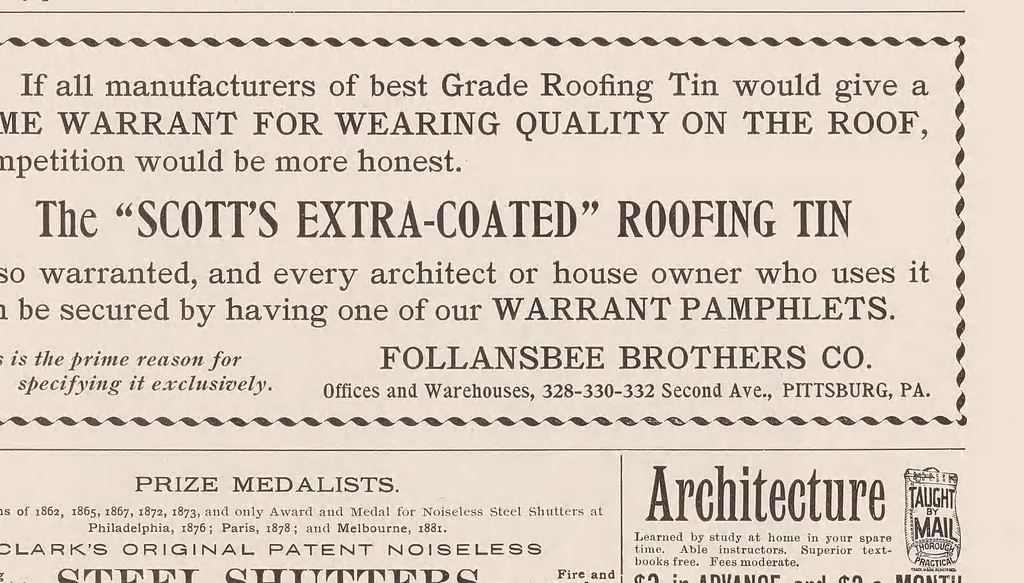 An illustration from The Inland architect and news record, 1887, leaf 45