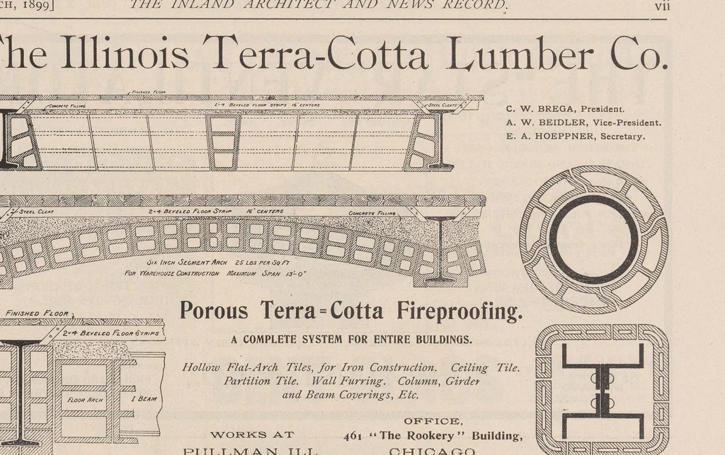 An illustration from The Inland architect and news record, 1887, leaf 7