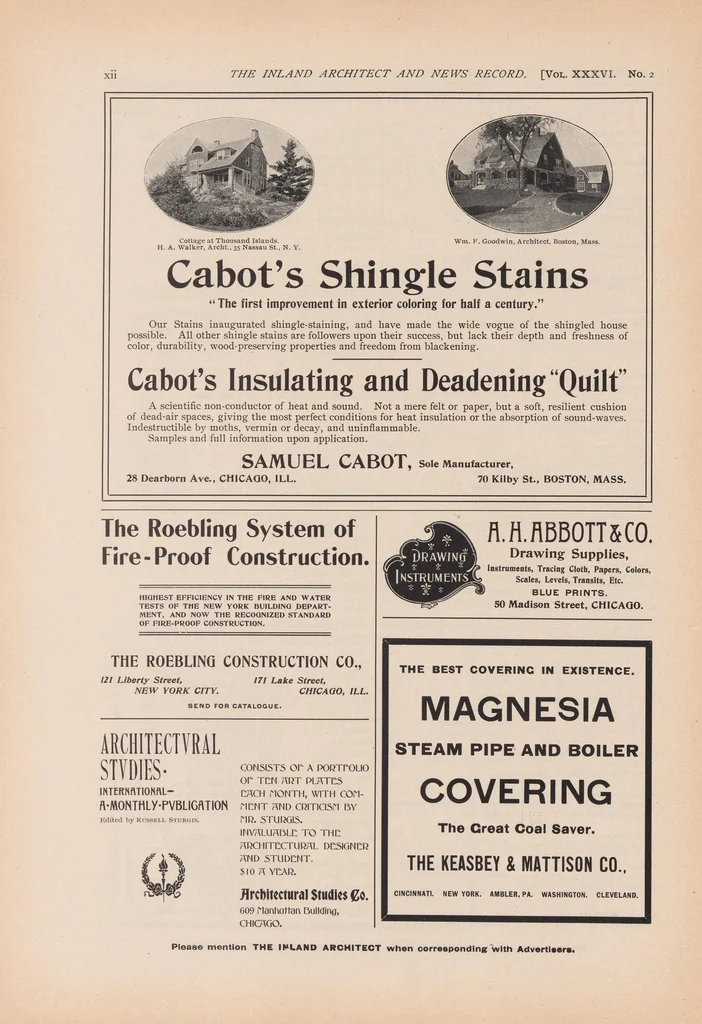 An illustration from The Inland architect and news record, 1887, leaf 12