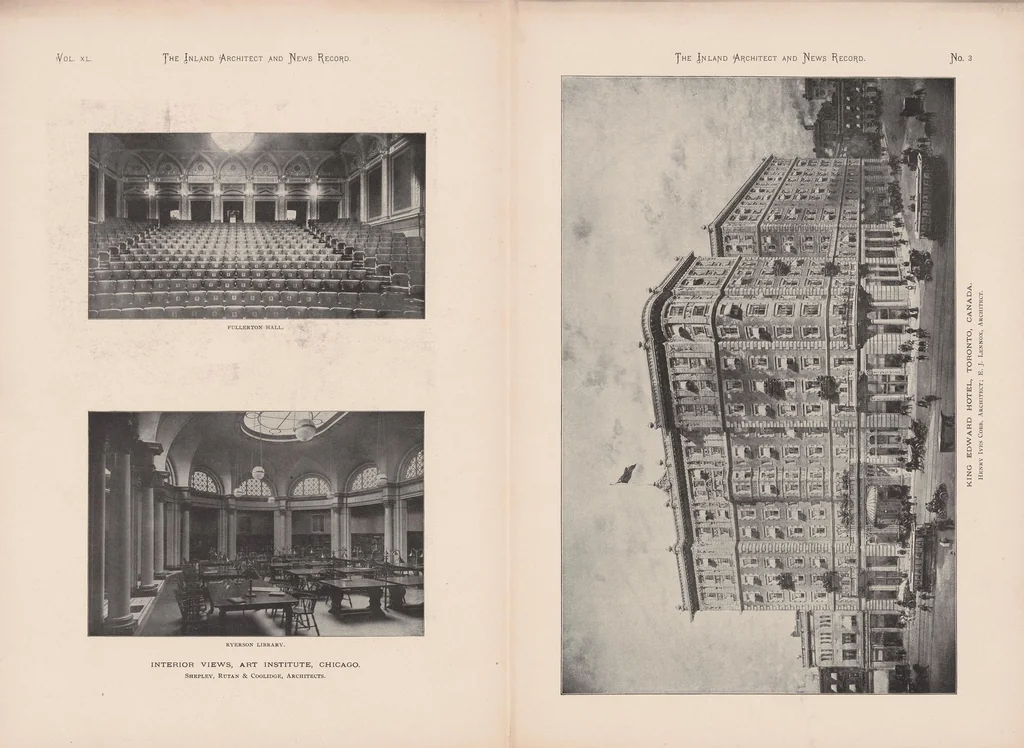 An illustration from The Inland architect and news record, 1887, leaf 23