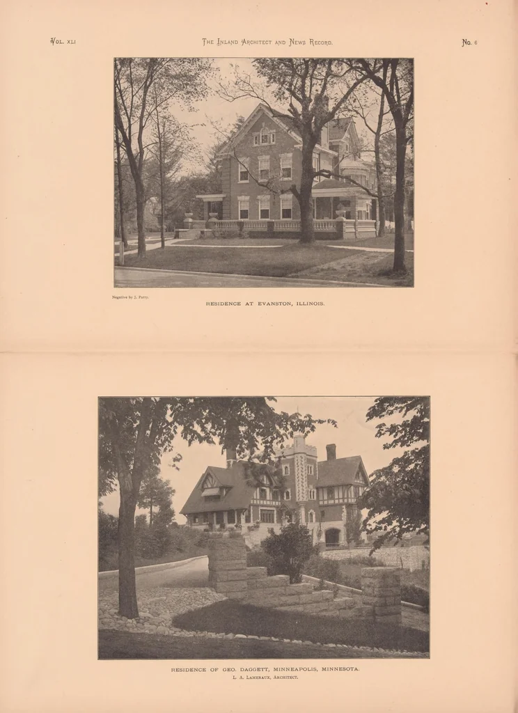 An illustration from The Inland architect and news record, 1887, leaf 23