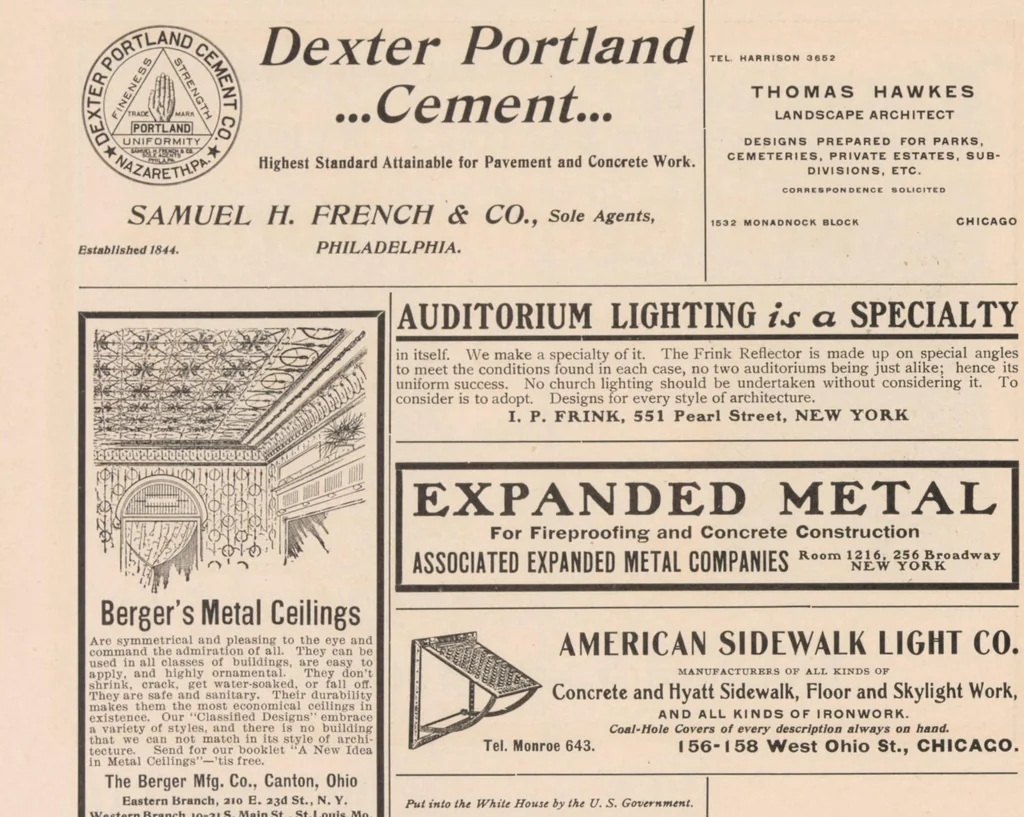 An illustration from The Inland architect and news record, 1887, leaf 6