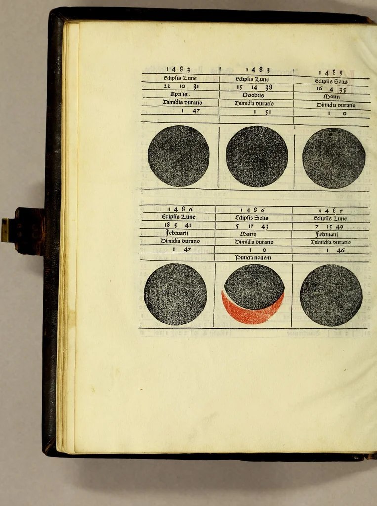 An illustration from In laudem operis kalendarij. s. huius Johanne de Monte Regio editi Germano[rum] decoris nostrae aetatis astronomoru[m] principis Jacobi Sontini Ricinensis Carmina, leaf 38