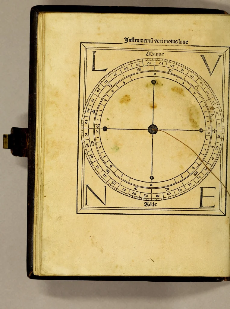 An illustration from In laudem operis kalendarij. s. huius Johanne de Monte Regio editi Germano[rum] decoris nostrae aetatis astronomoru[m] principis Jacobi Sontini Ricinensis Carmina, leaf 64