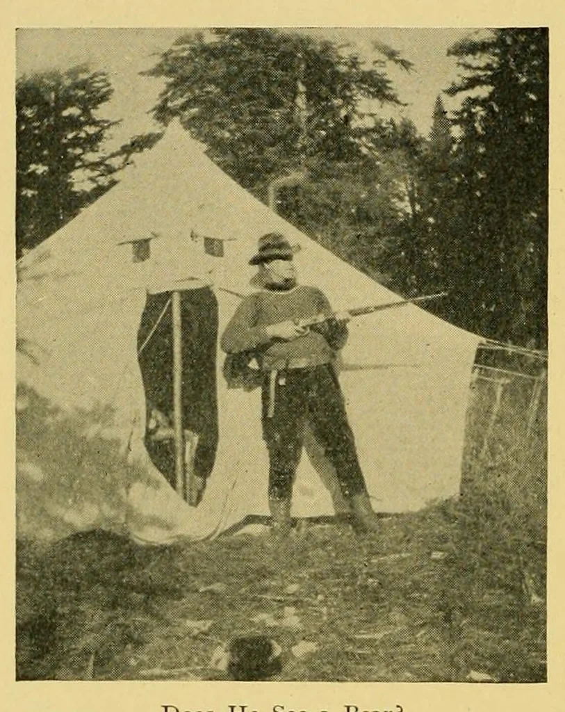 An illustration from In the Maine woods, 1905, leaf 110