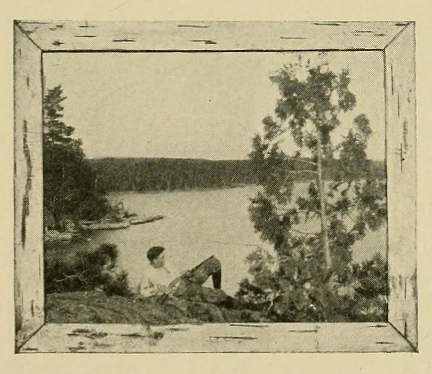 An illustration from In the Maine woods, 1907, leaf 91