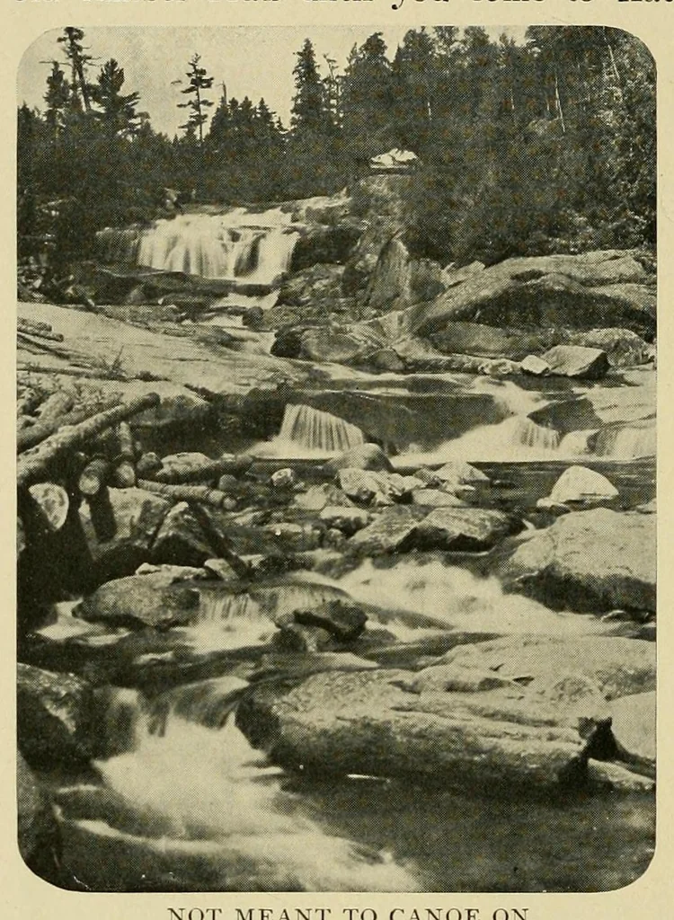 An illustration from In the Maine woods, 1908, leaf 106