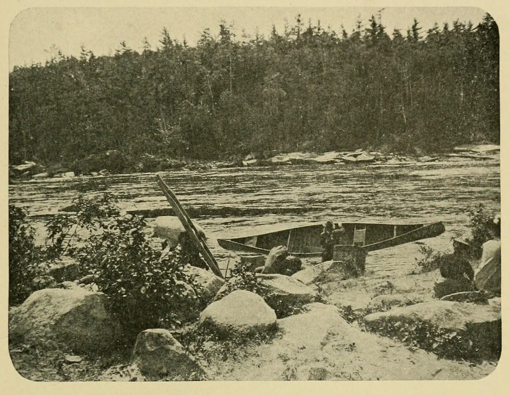 An illustration from In the Maine woods, 1908, leaf 141