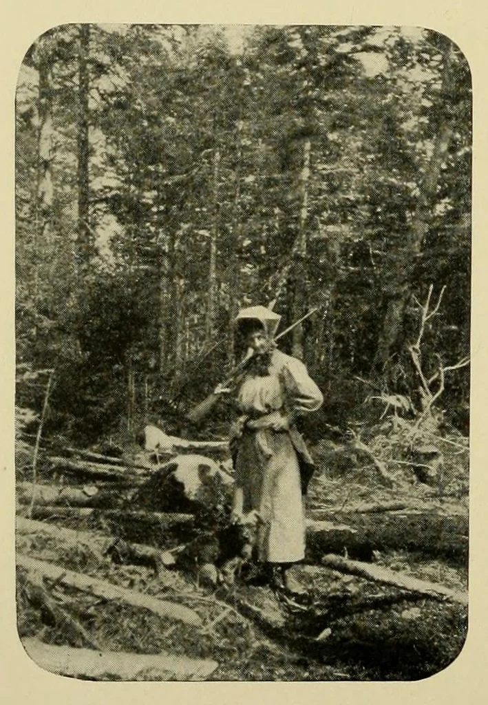 An illustration from In the Maine woods, 1908, leaf 32