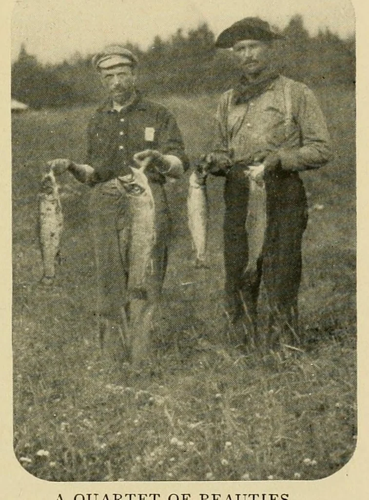 An illustration from In the Maine woods, 1908, leaf 95