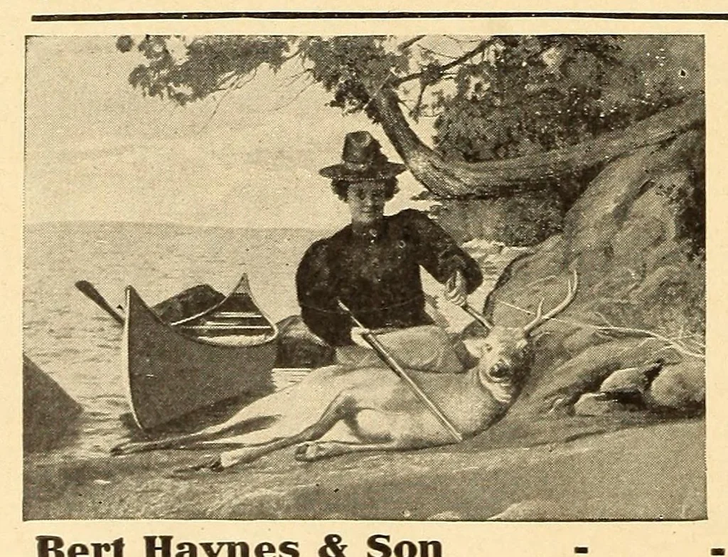 An illustration from In the Maine woods, 1910, leaf 134