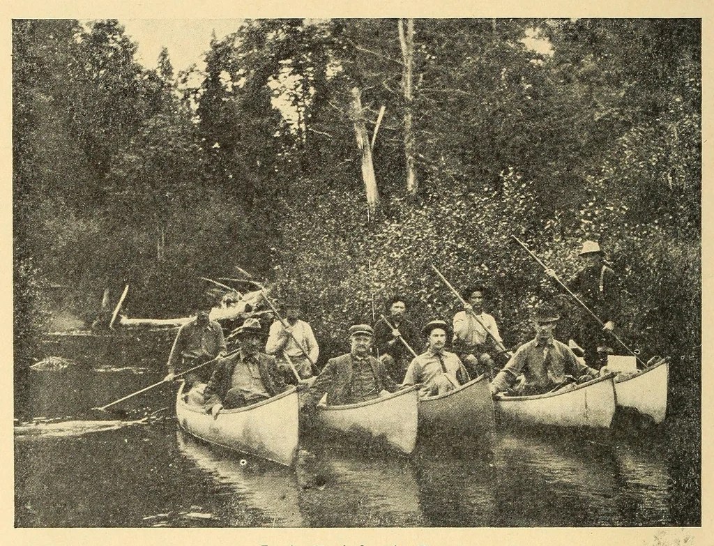 An illustration from In the Maine woods, 1910, leaf 28