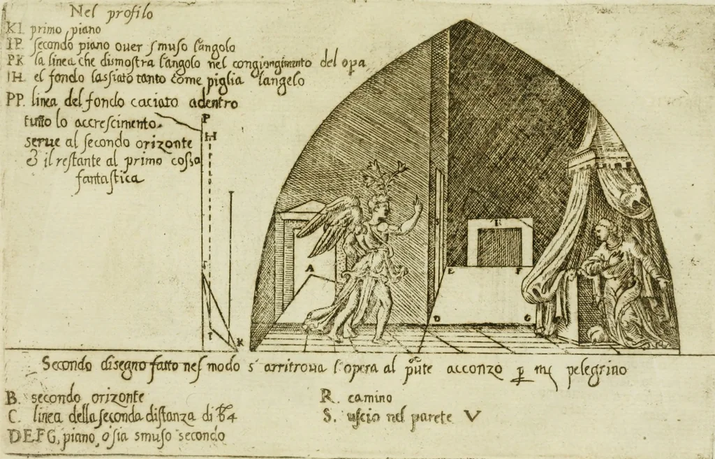 An illustration from Dispareri in materia d'architettvra, et perspettiva : con pareri di eccellenti, et famosi architetti, che li risoluono, 1572, leaf 62