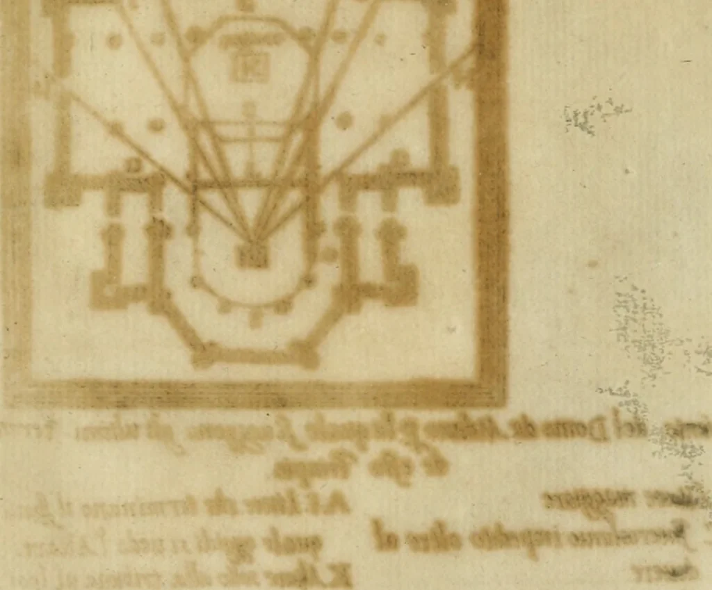 An illustration from Dispareri in materia d'architettvra, et perspettiva : con pareri di eccellenti, et famosi architetti, che li risoluono, 1572, leaf 82