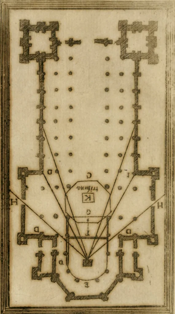 An illustration from Dispareri in materia d'architettvra, et perspettiva : con pareri di eccellenti, et famosi architetti, che li risoluono, 1572, leaf 83