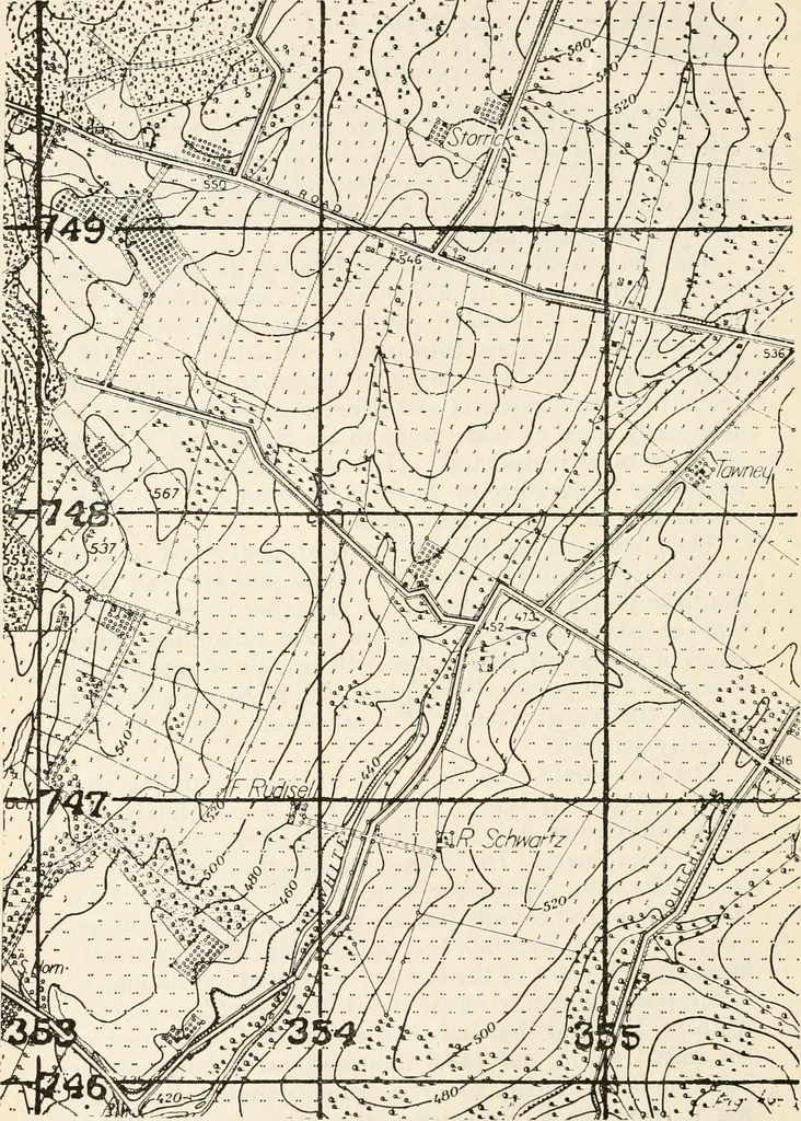 An illustration from Military sketching and map reading; including panoramic sketching and aerial photography, 1921, leaf 55