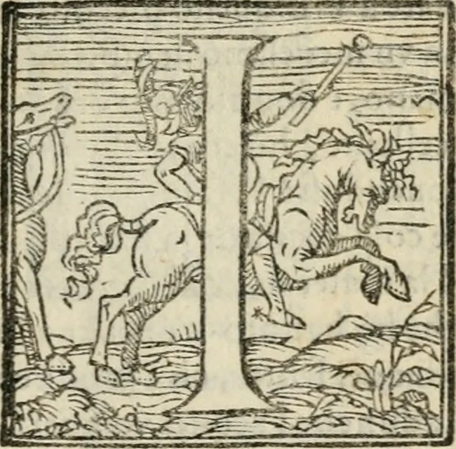 An illustration from In morte dell'illvstre signore, il sig. Bartolomeo Concini, primo segretario del Gran Duca di Toscana : canzone, 1577, leaf 6