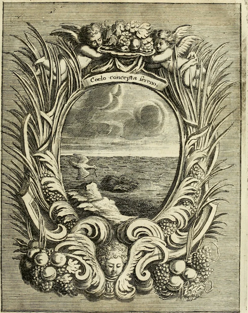 An illustration from Innocentia vindicata : in qua gravissimis argumentis ex S. Thoma petitis ostenditur, angelicum doctorem pro Immaculato Conceptu Deiparae sensisse & scripsisse ..., 1695, leaf 144