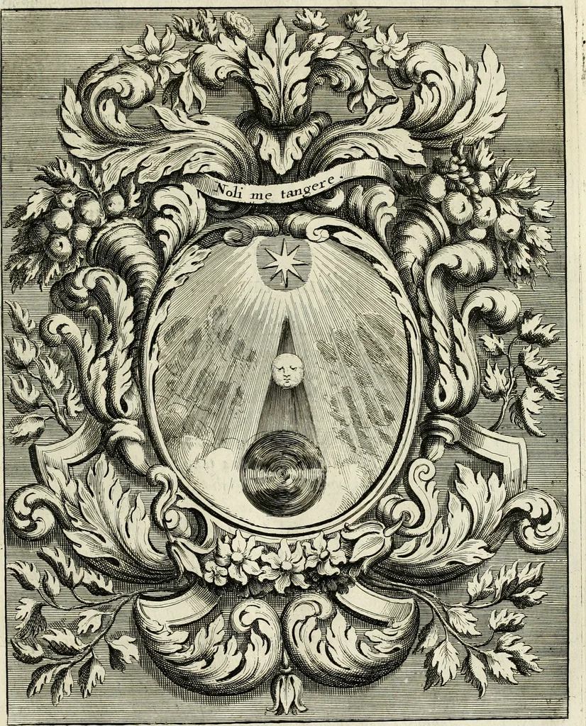 An illustration from Innocentia vindicata : in qua gravissimis argumentis ex S. Thoma petitis ostenditur, angelicum doctorem pro Immaculato Conceptu Deiparae sensisse & scripsisse ..., 1695, leaf 202