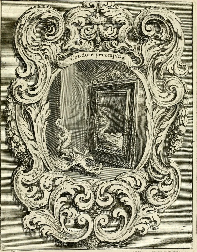 An illustration from Innocentia vindicata : in qua gravissimis argumentis ex S. Thoma petitis ostenditur, angelicum doctorem pro Immaculato Conceptu Deiparae sensisse & scripsisse ..., 1695, leaf 210