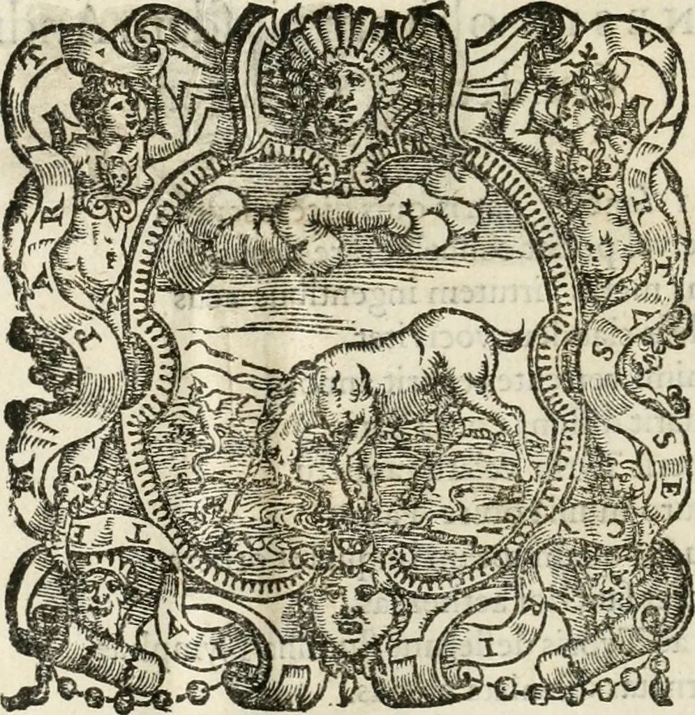 An illustration from In obitvm illvstriss. ac reverendissimi Alexandri Farnesii, Sancte Rom. Ecclesiae Cardinalis amplissimi Herculiani Monicij presb. parmen. oratio, 1589, leaf 25