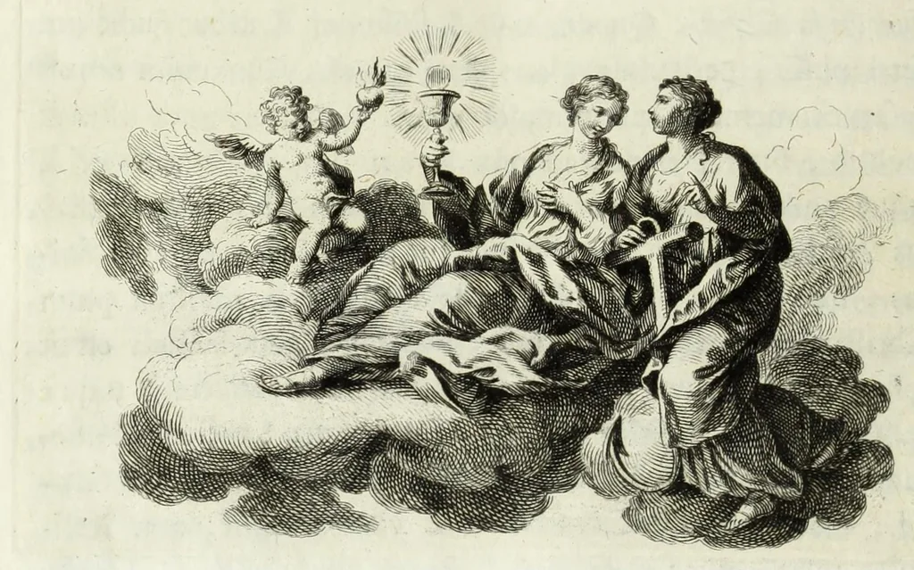 An illustration from In perantiquam sacram tabulam Graecam insigni Sodalitio Sanctae Mariae Caritatis Venetiarum ab Amplissimo Cardinali Bessarione dono datam dissertatio, 1767, leaf 116