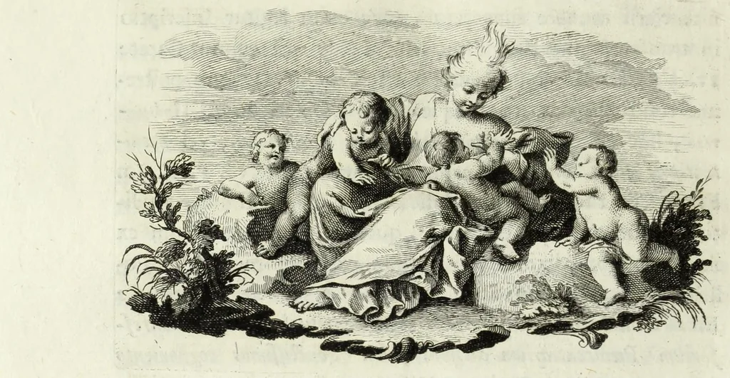 An illustration from In perantiquam sacram tabulam Graecam insigni Sodalitio Sanctae Mariae Caritatis Venetiarum ab Amplissimo Cardinali Bessarione dono datam dissertatio, 1767, leaf 126