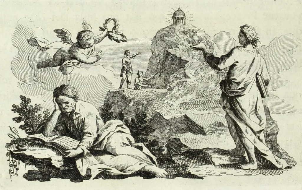 An illustration from In perantiquam sacram tabulam Graecam insigni Sodalitio Sanctae Mariae Caritatis Venetiarum ab Amplissimo Cardinali Bessarione dono datam dissertatio, 1767, leaf 88