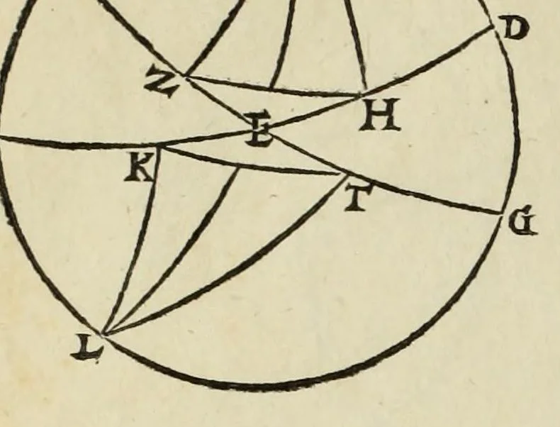 An illustration from In Ptolemaei Magnam compositionem, quam Almagestum vocant, libri tredecim, 1550, leaf 42