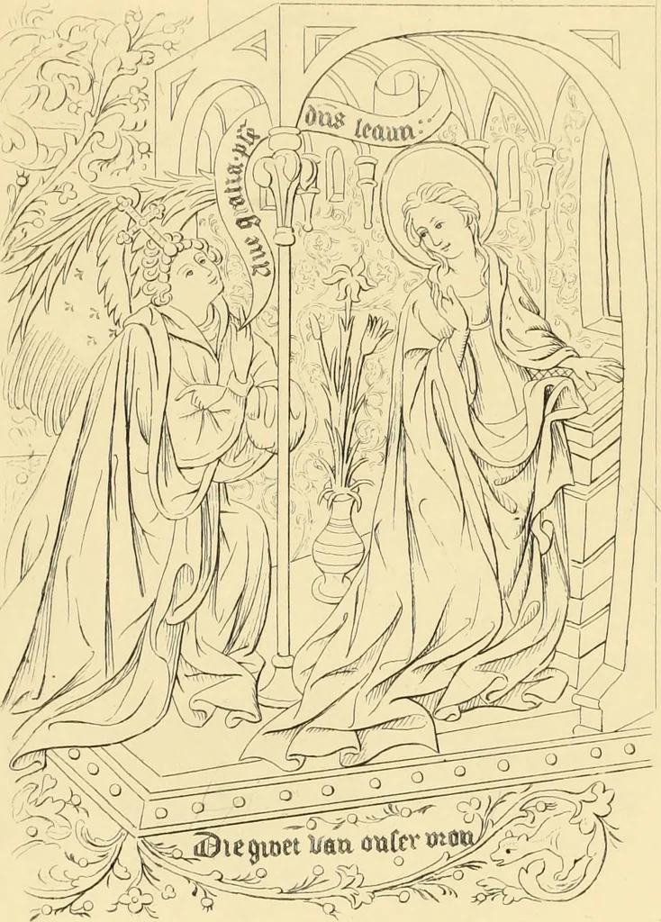 An illustration from An inquiry concerning the invention of printing : in which the systems of Meerman, Heinecken, Santander, and Koning are reviewed : including also notices of the early use of wood-engraving in Europe, the block-books, etc., 1863, leaf 239
