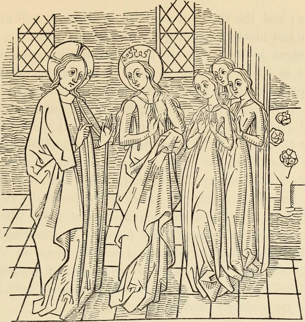 An illustration from An inquiry concerning the invention of printing : in which the systems of Meerman, Heinecken, Santander, and Koning are reviewed : including also notices of the early use of wood-engraving in Europe, the block-books, etc., 1863, leaf 274