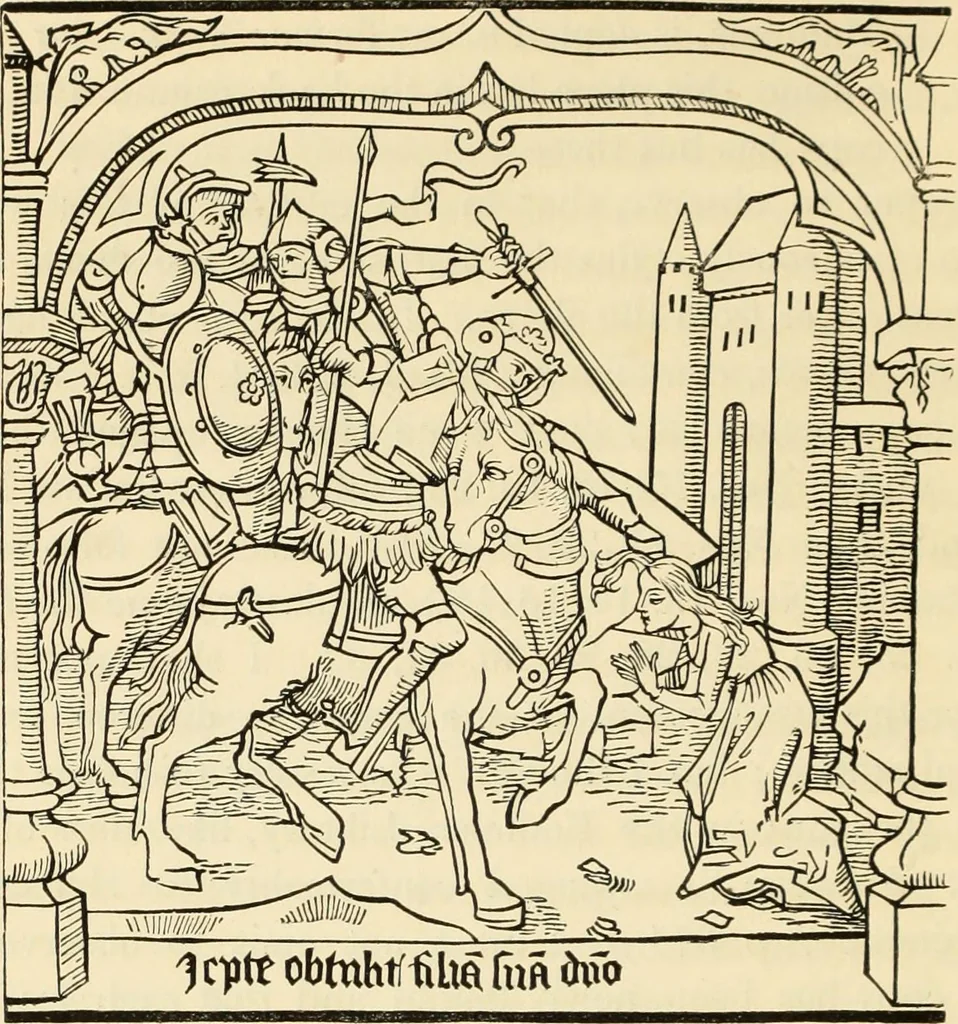 An illustration from An inquiry concerning the invention of printing : in which the systems of Meerman, Heinecken, Santander, and Koning are reviewed : including also notices of the early use of wood-engraving in Europe, the block-books, etc., 1863, leaf 289