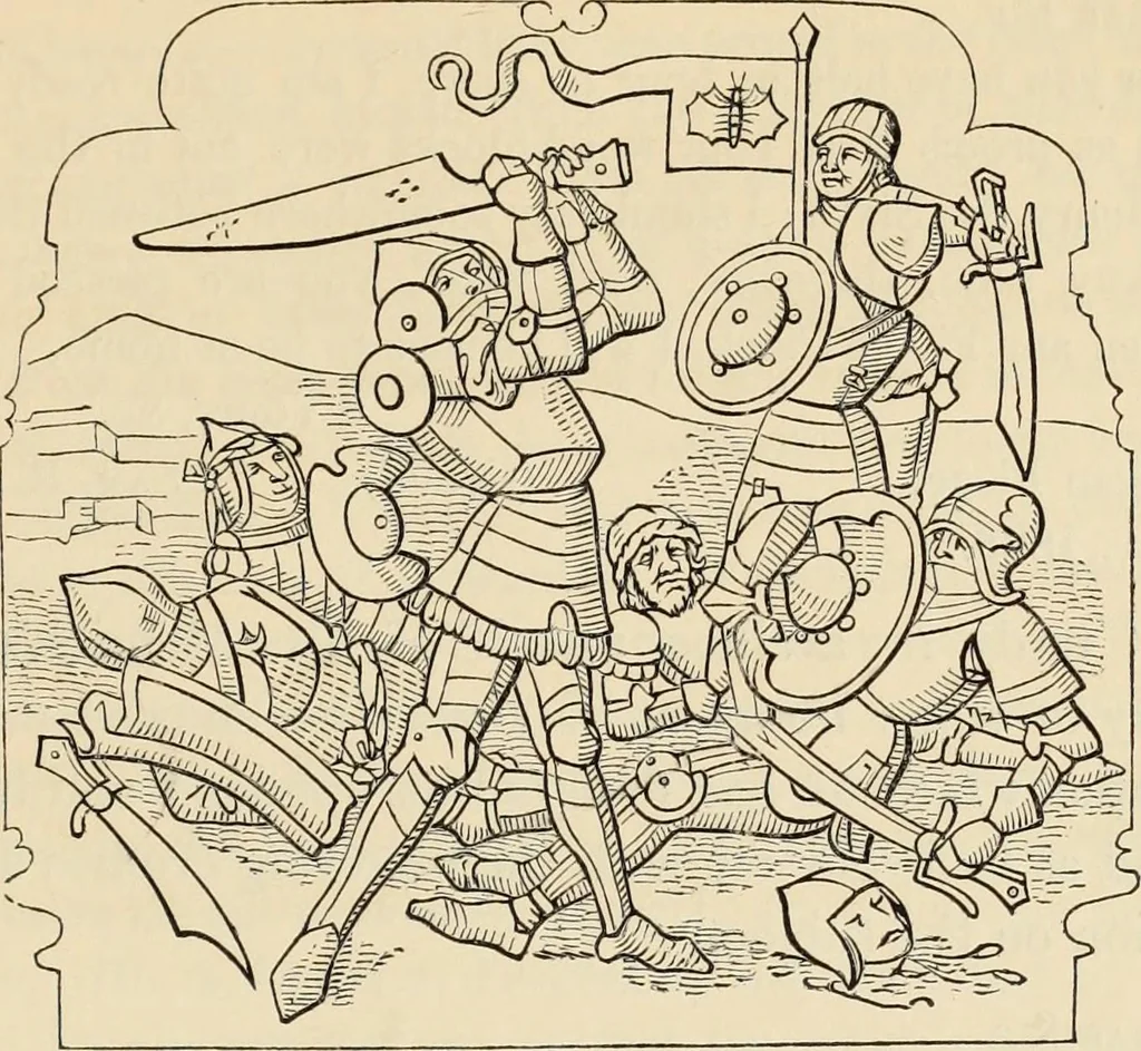 An illustration from An inquiry concerning the invention of printing : in which the systems of Meerman, Heinecken, Santander, and Koning are reviewed : including also notices of the early use of wood-engraving in Europe, the block-books, etc., 1863, leaf 380