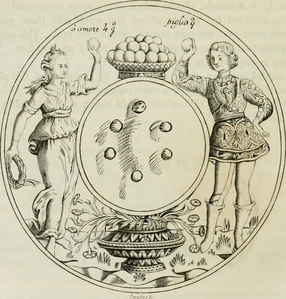 An illustration from An inquiry into the origin and early history of engraving : upon copper and in wood, with an account of engravers and their works, from the invention of chalcography by Maso Finiguerra, to the time of Marc' Antonio Raimondi, 1816, leaf 389