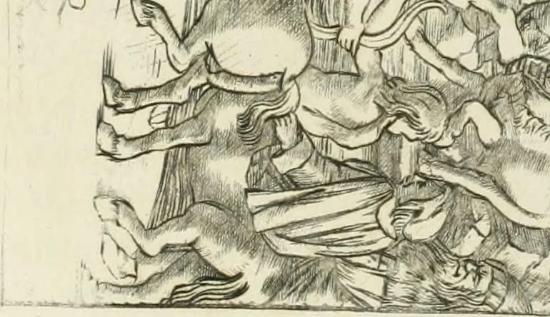 An illustration from An inquiry into the origin and early history of engraving : upon copper and in wood, with an account of engravers and their works, from the invention of chalcography by Maso Finiguerra, to the time of Marc' Antonio Raimondi, 1816, leaf 460