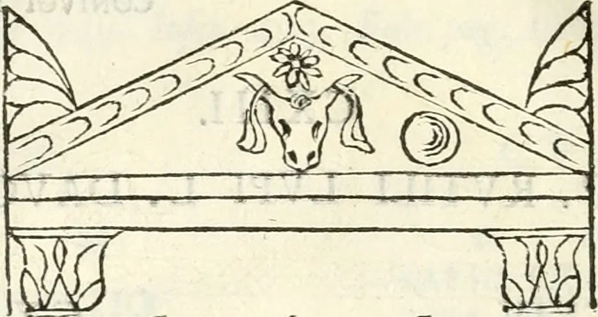 An illustration from Inscriptiones antiqvae in Etrvriae vrbibvs exstantes, 1727, leaf 185