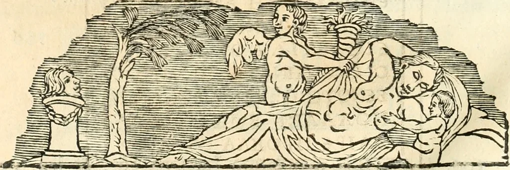 An illustration from Inscriptiones antiqvae in Etrvriae vrbibvs exstantes, 1727, leaf 249