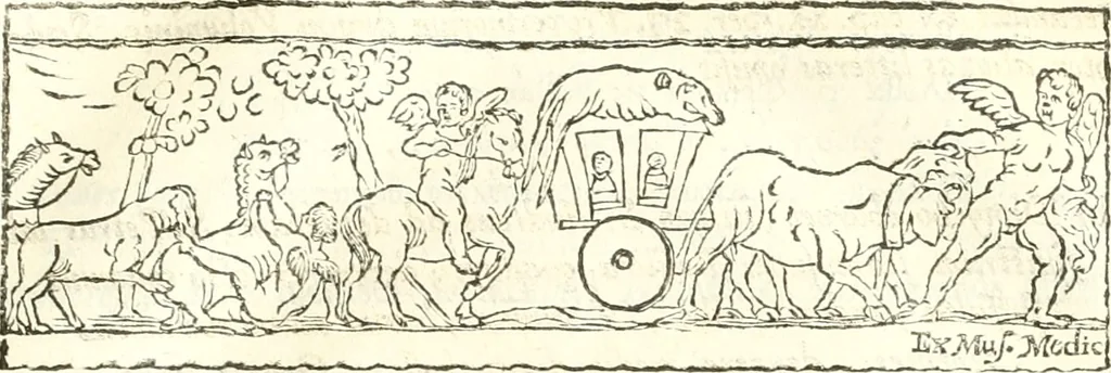 An illustration from Inscriptiones antiqvae in Etrvriae vrbibvs exstantes, 1727, leaf 250
